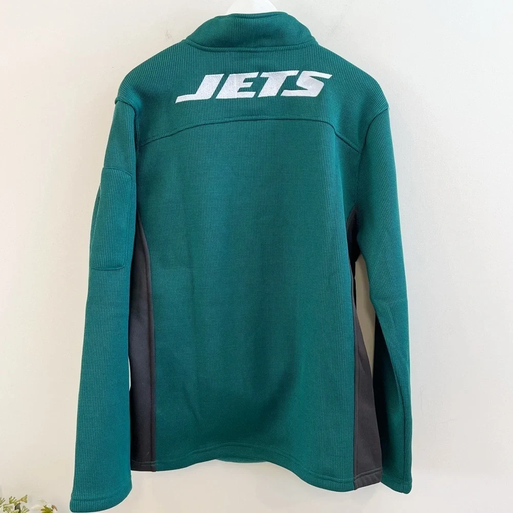 NWT NFL Team Apparel New York Jets 1/4 Zipper Fleece Lined Pullover Size Medium